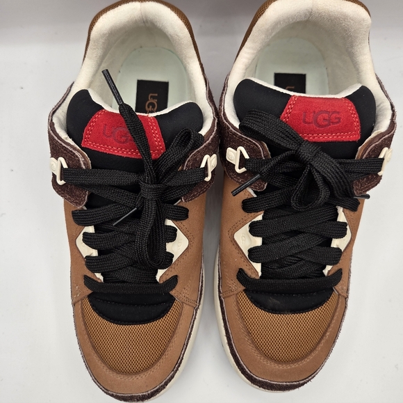 Ugg All Gender Goldencush Suede Platform Brown Red Sneakers M11 W12 - Picture 4 of 12